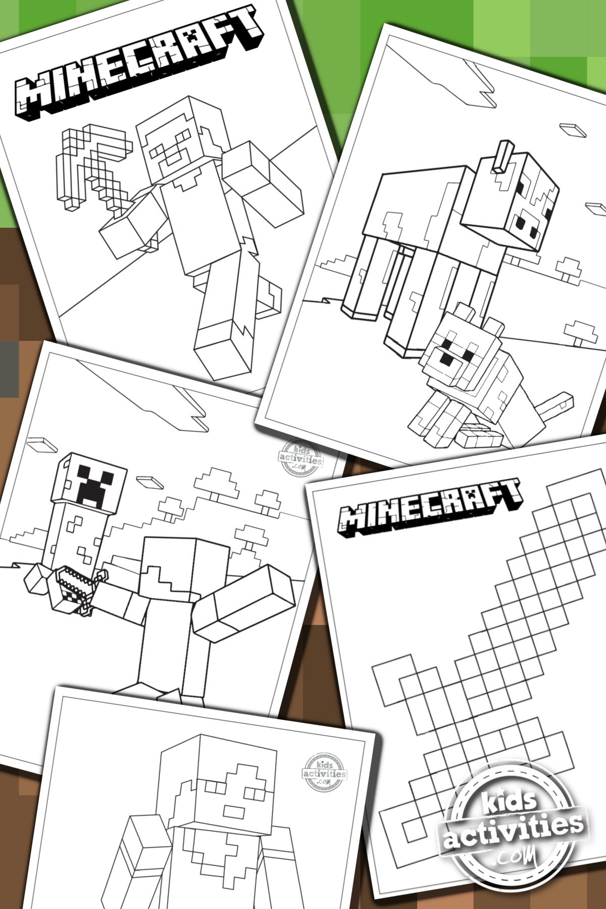 Mincraft Coloring Pages Printable Free