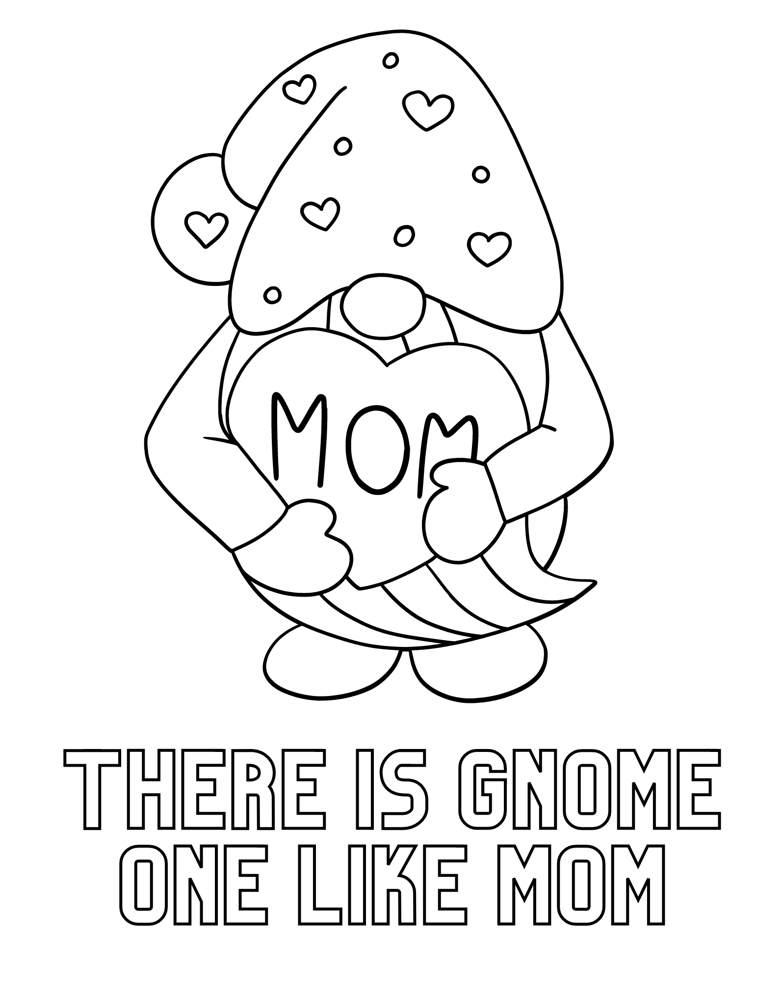 Free Printable Mother s Day Gnomes Coloring Pages