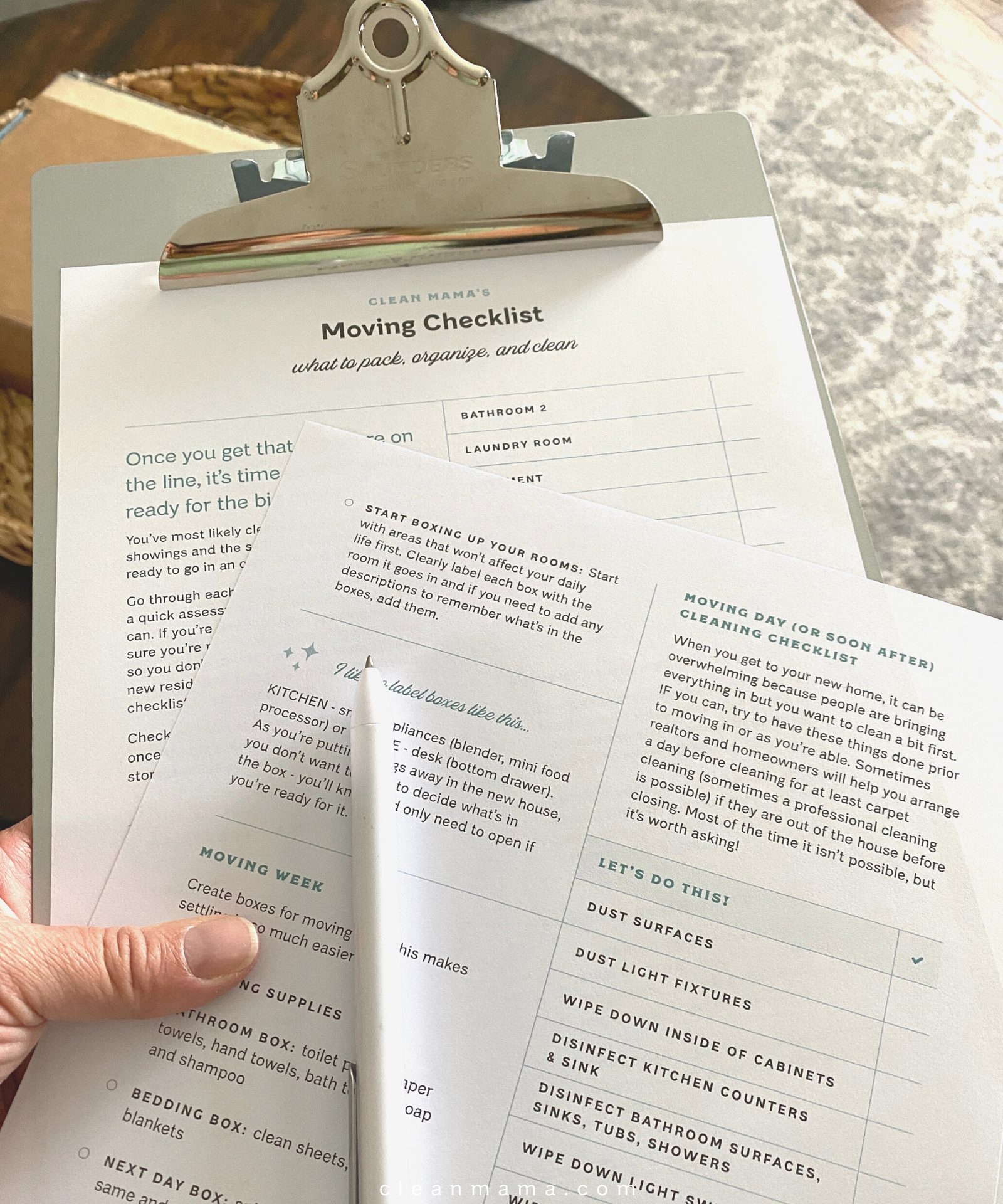 Free Printable Moving Checklist Clean Mama