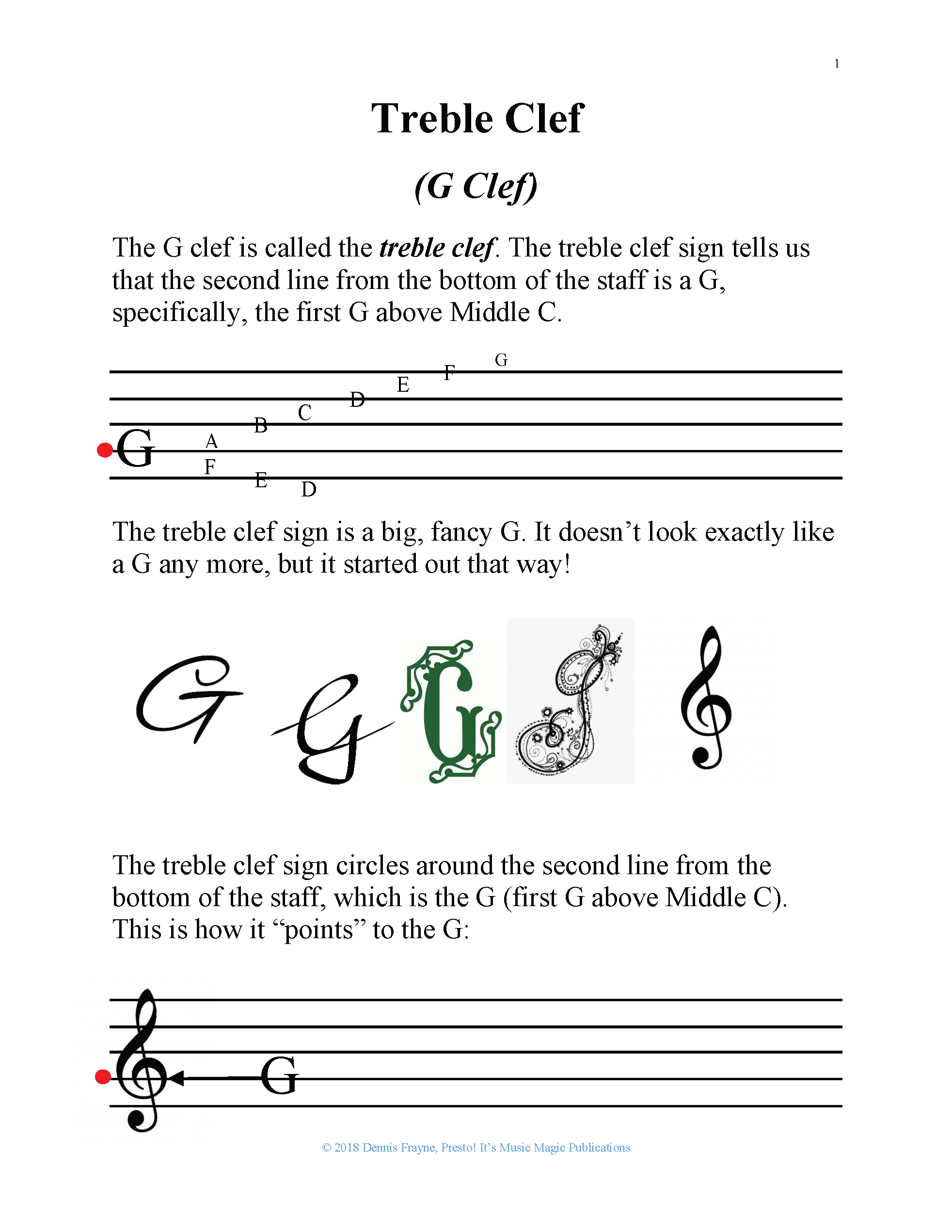 Free Printable Sight Singing Exercises