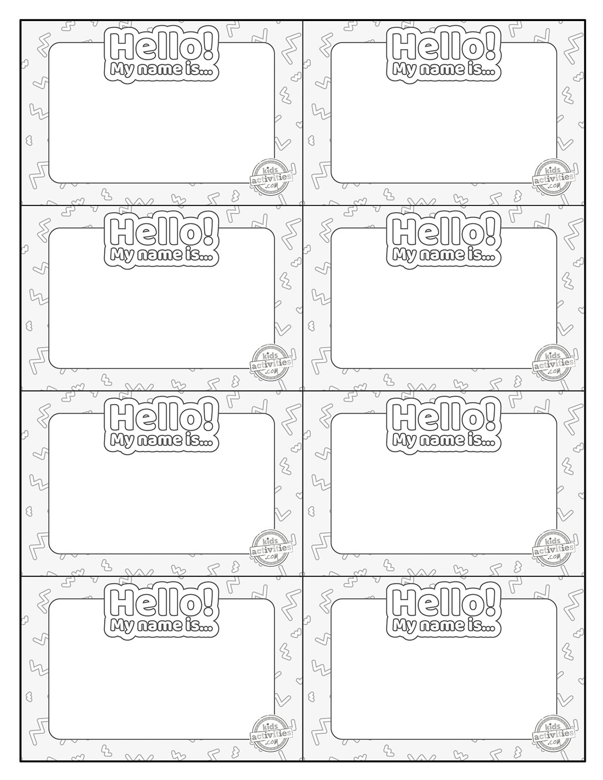 Free Printable Name Coloring Page
