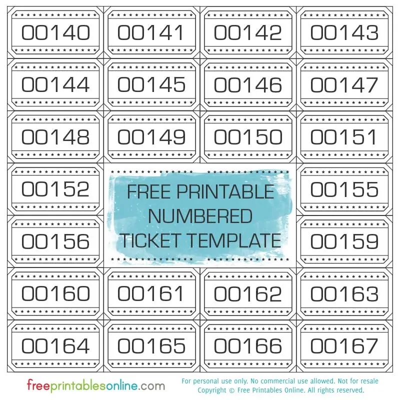 Free Printable Ticket Maker