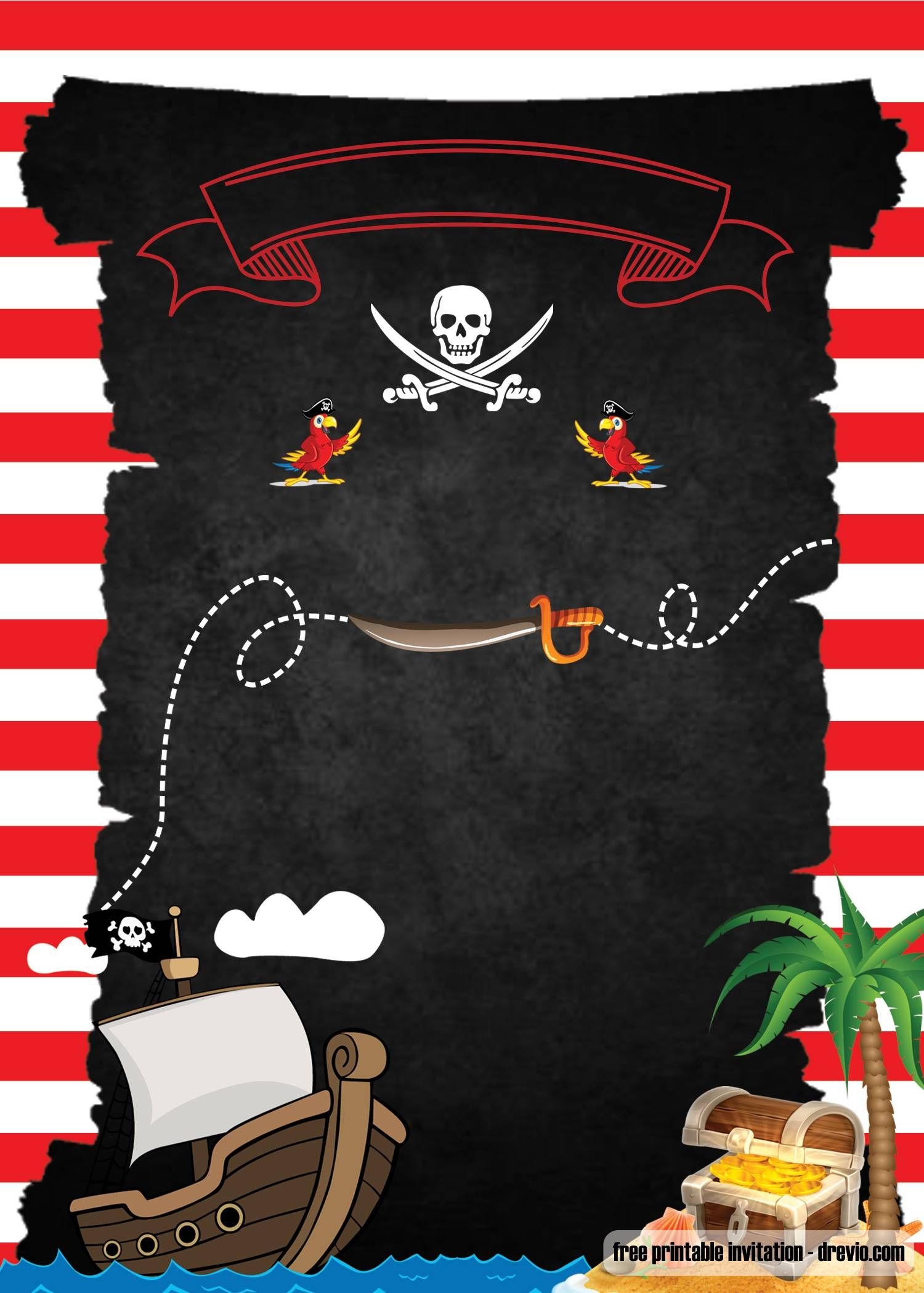 FREE Printable Pirate Party Invitations Template Pirate Invitations Pirate Birthday Invitations Pirate Birthday Party Invitations