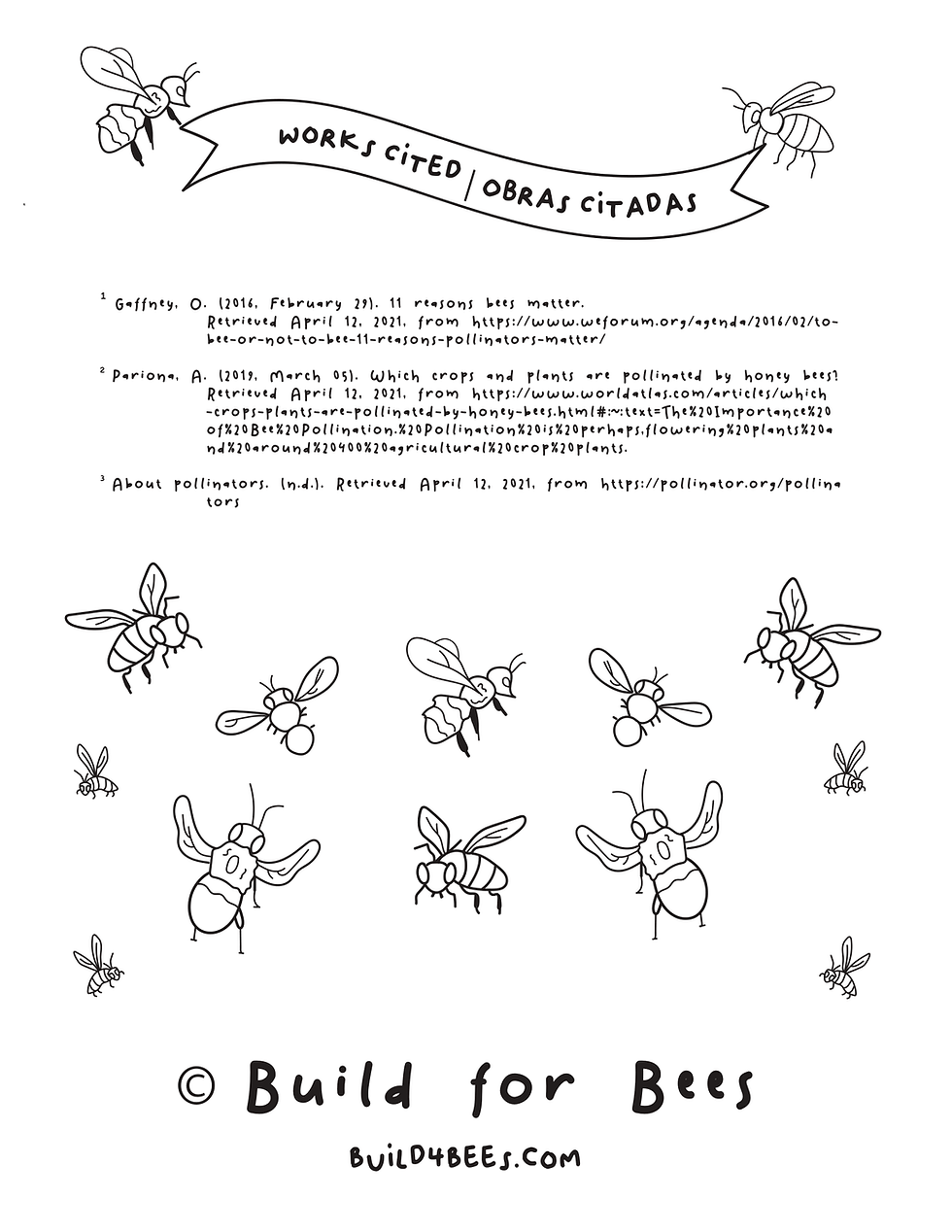 Free Printable Pollinator Coloring Pages In Both English And Spanish
