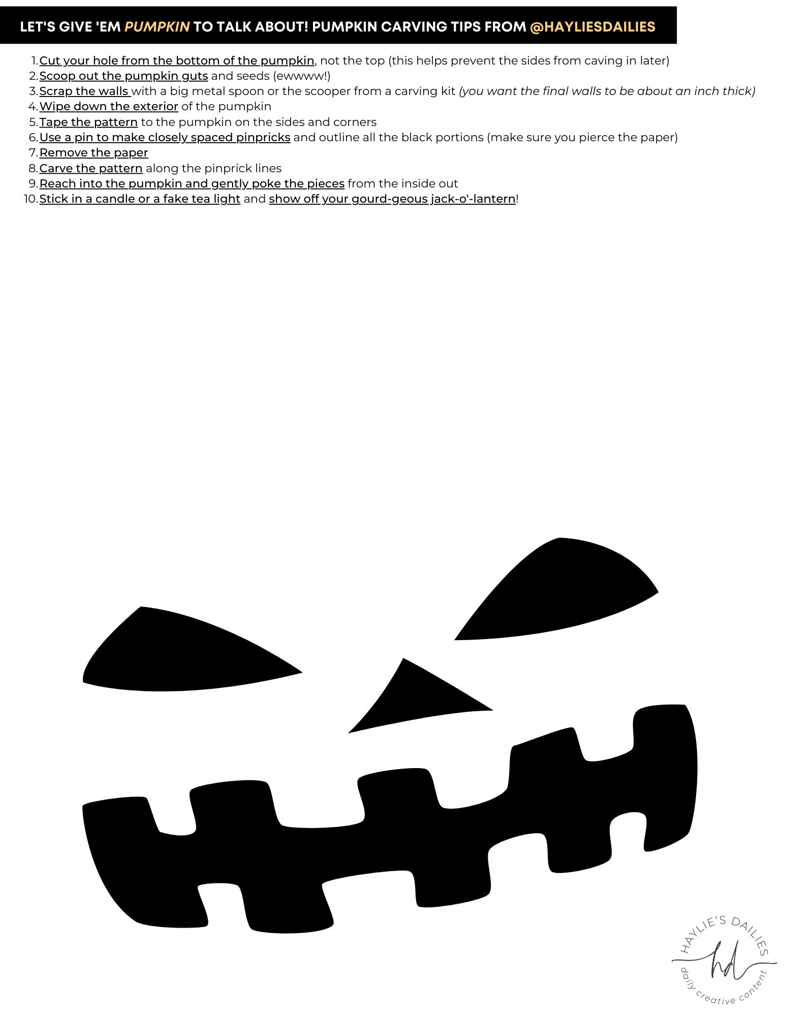 Printable Free Pumpkin Carving Patterns