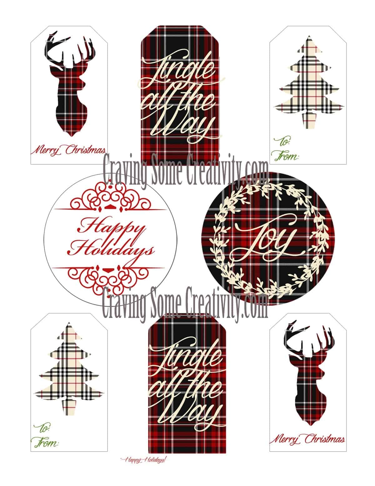 Free Printable Rustic Christmas Tags Craving Some Creativity
