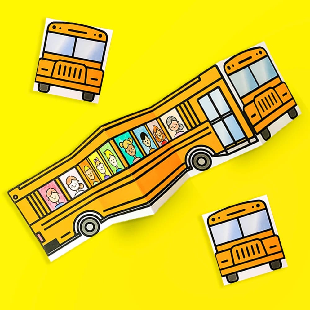 Free Printable School Bus Template Set Barley Birch