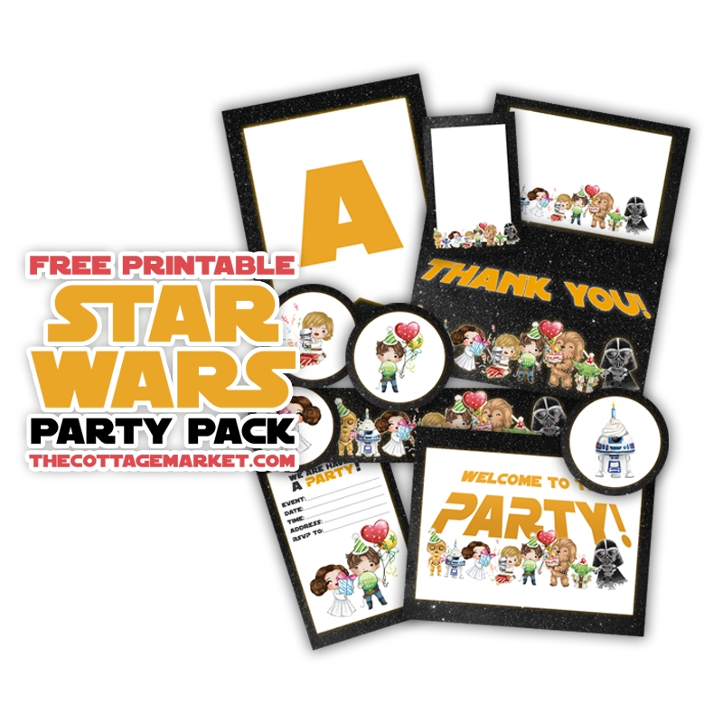 Free Printable Star Wars Party Pack The Cottage Market
