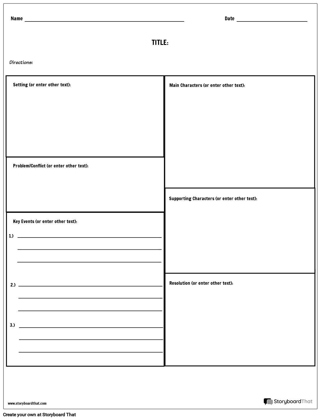 Free Printable Story Map Templates At StoryboardThat