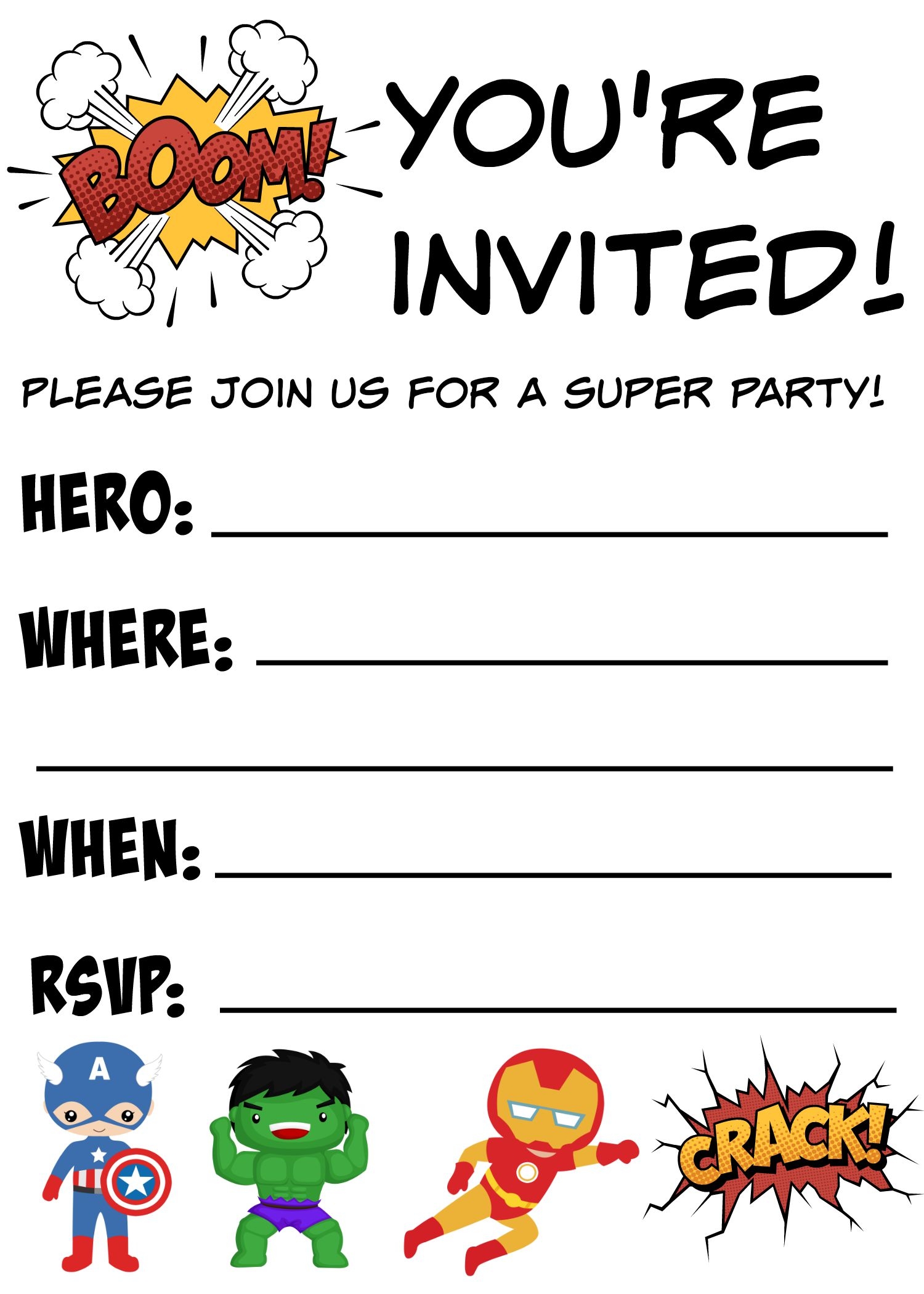 Free Printable Birthday Invitations