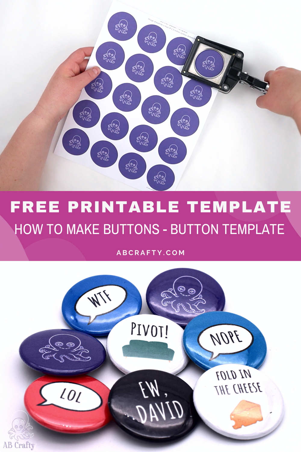 Free Printable Template Button Template