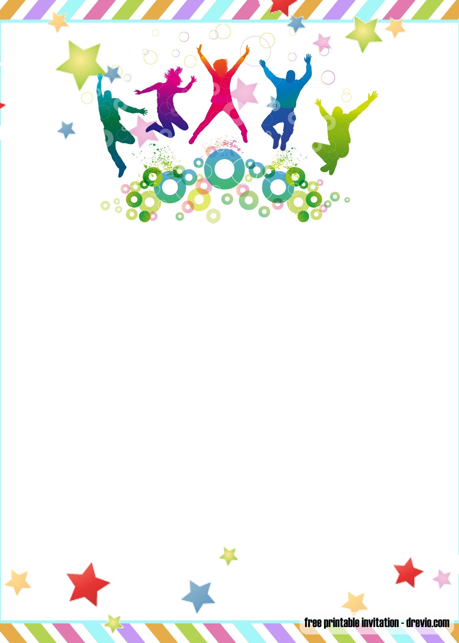FREE Printable Trampoline Jump Birthday Invitation Templates Free Party Invitations Free Party Invitation Templates Trampoline Birthday Invitations