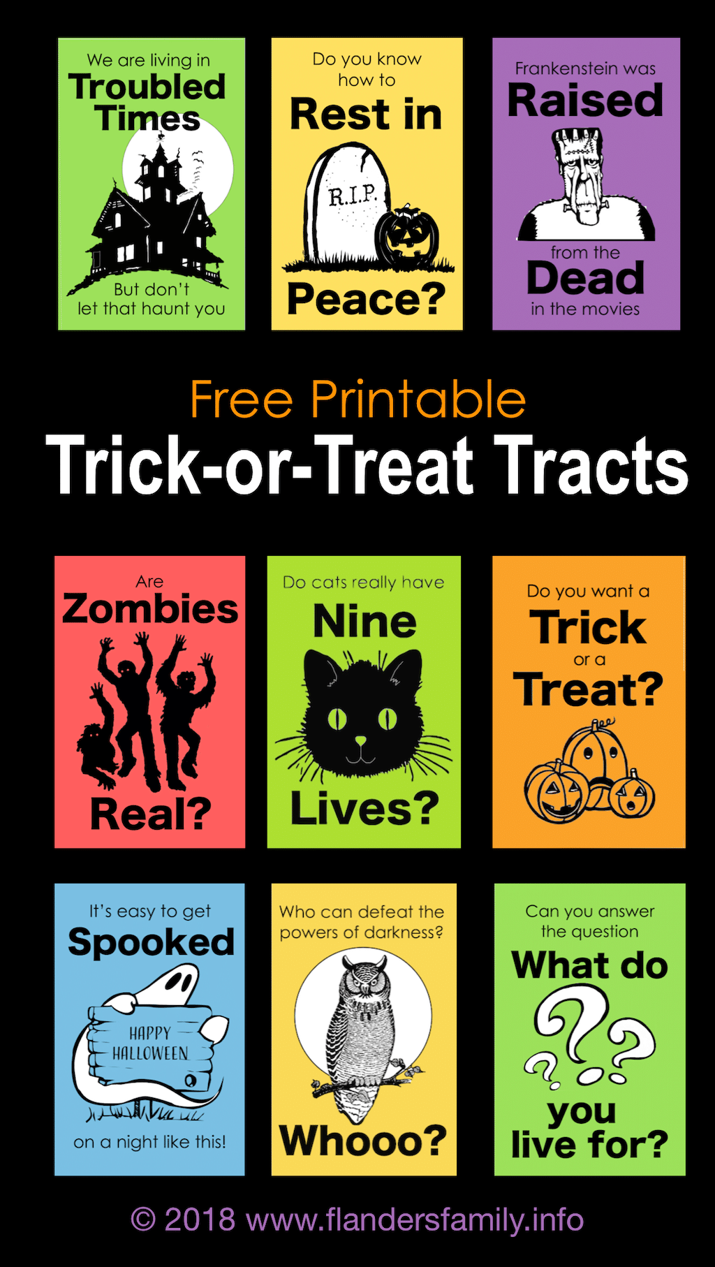 Free Printable Trick or Treat Tracts Flanders Family Home Life