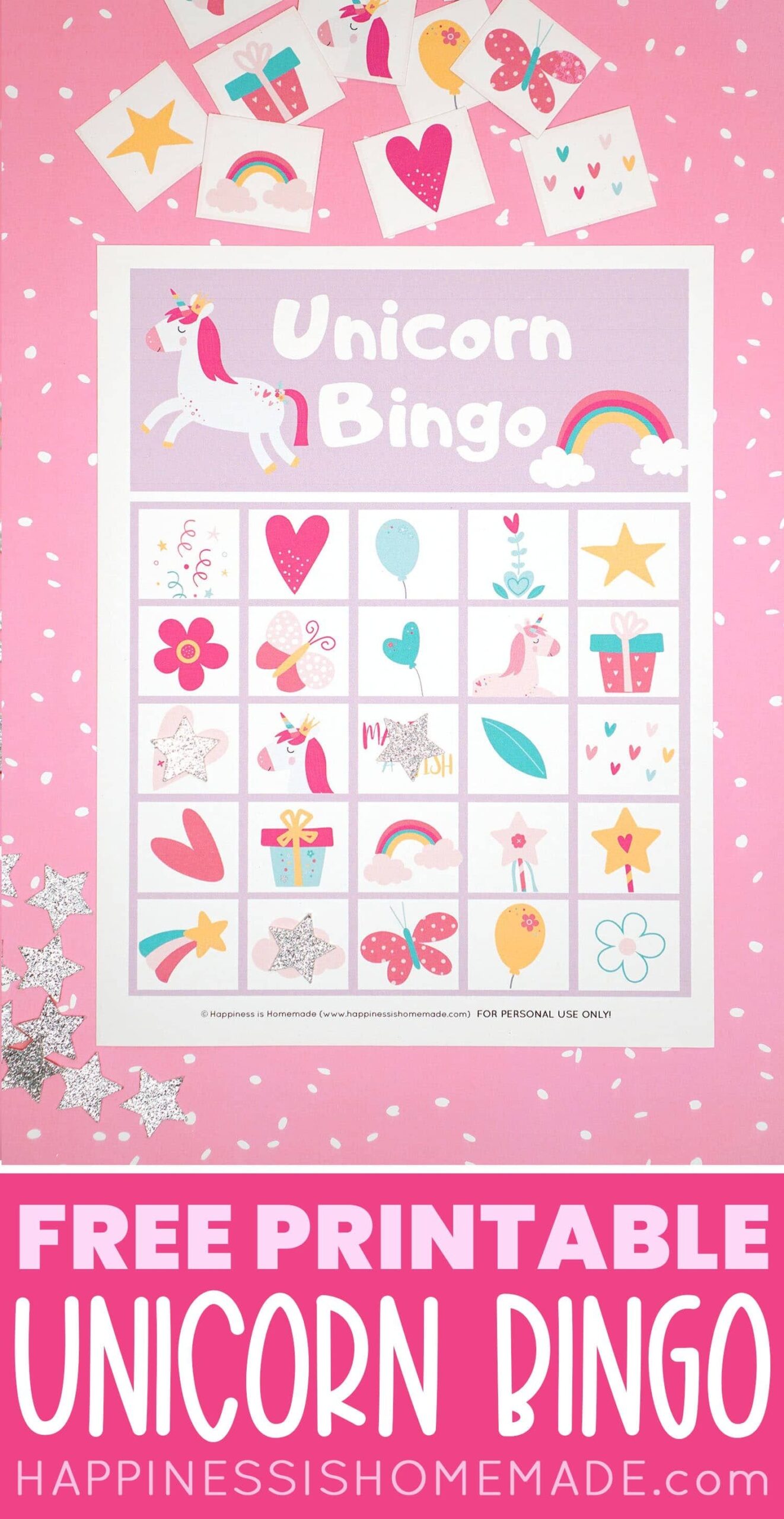 Free Printable Unicorn Bingo Game