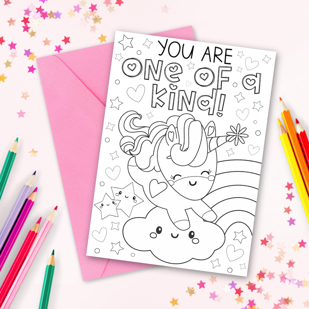 Unicorn Birthday Card Free Printable