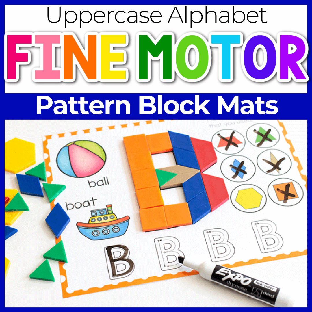 Free Printable Uppercase Alphabet Pattern Block Templates