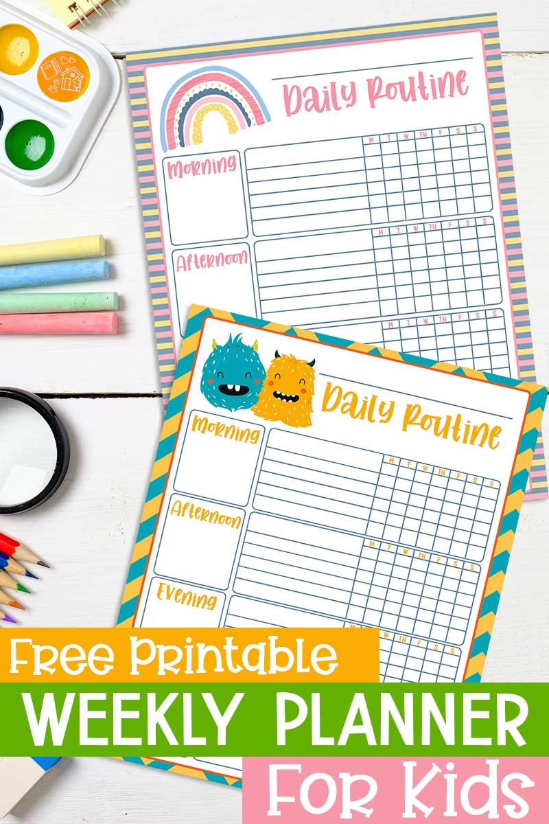 Free Printable Kid Planner