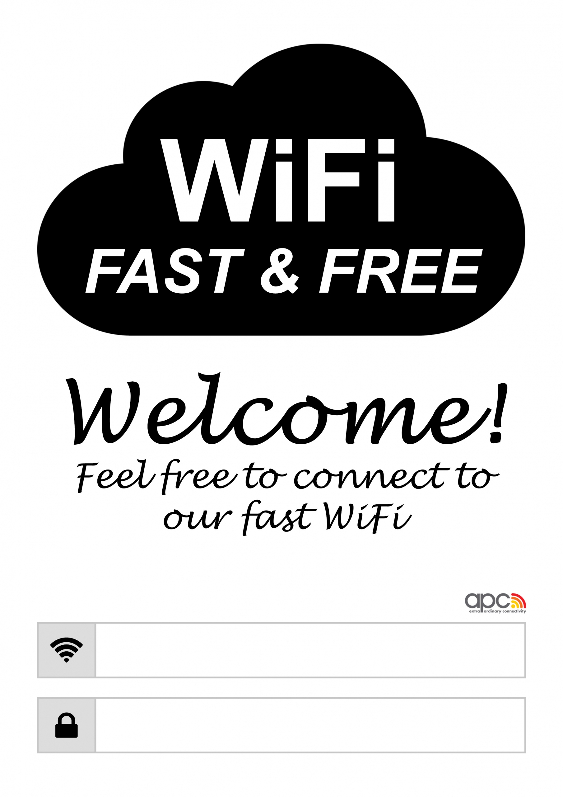 Free Wifi Password Printable