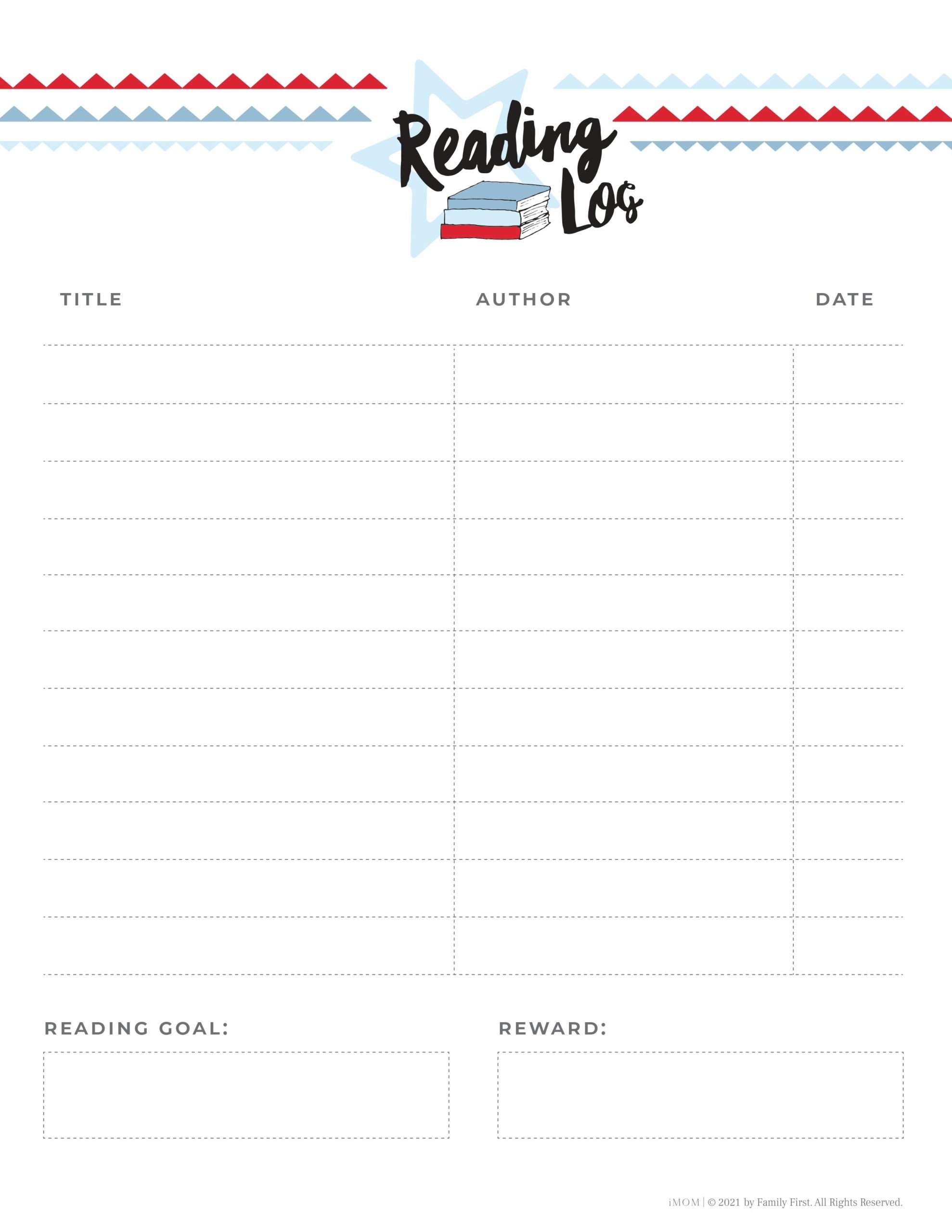 Free Printable Reading Log Sheets