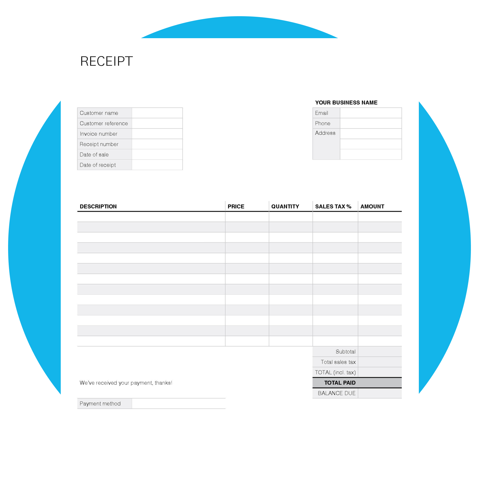 Free Receipt Printable
