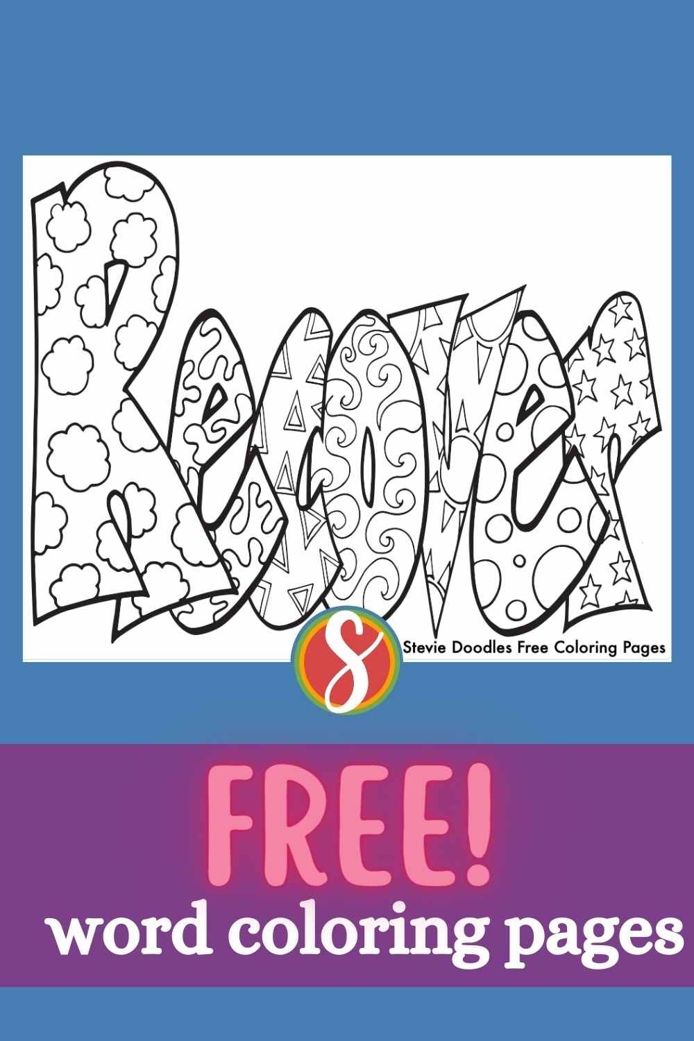 Free Recover Coloring Pages Stevie Doodles