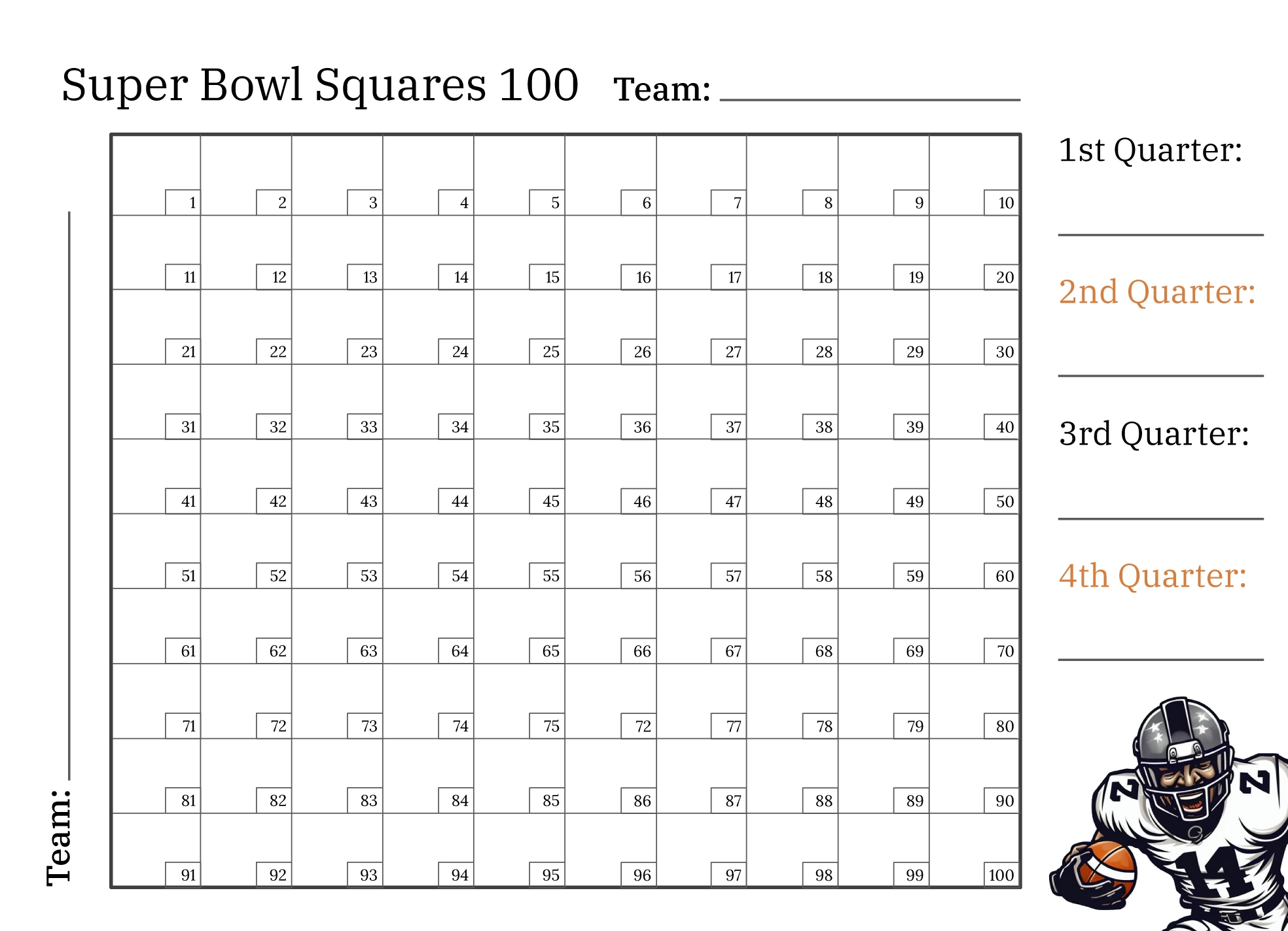 Free Super Bowl Squares Google Docs Templates Gdoc io