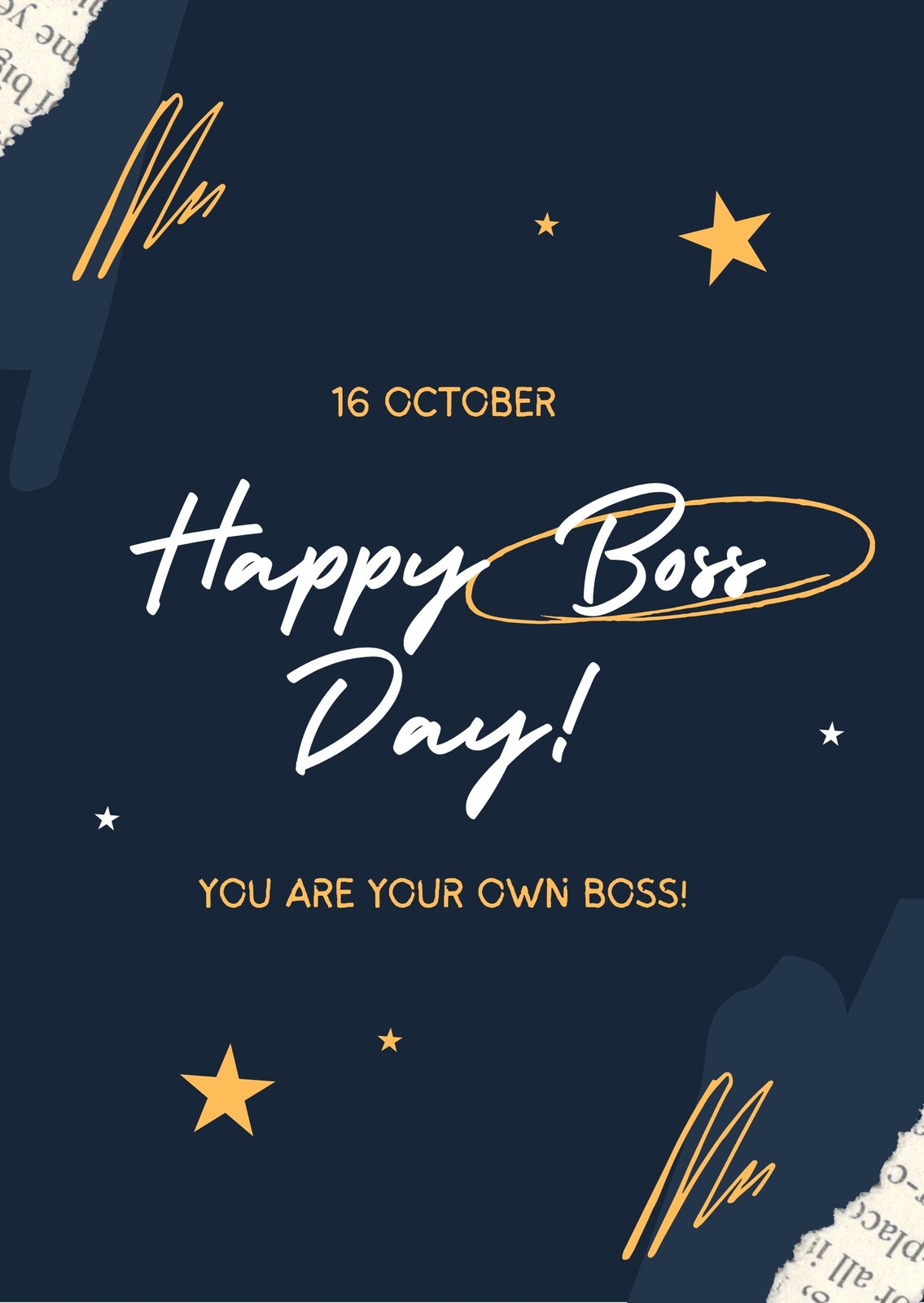 Free To Customize And Print Boss Day Card Templates Canva