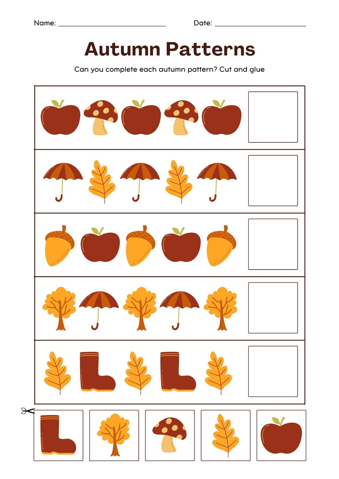 Free To Edit Autumn themed Worksheet Templates Canva