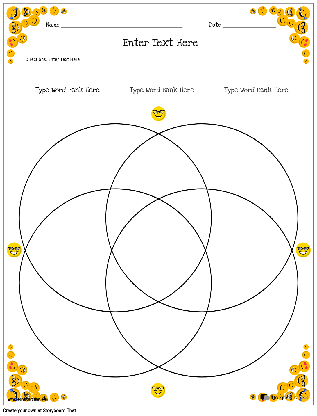 Free Venn Diagram Maker Printable Customizable Examples