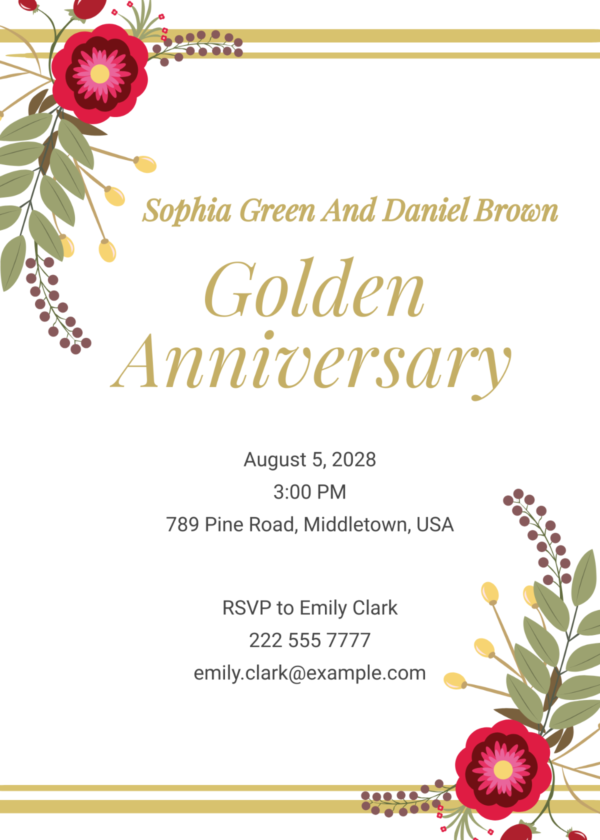 FREE Wedding Anniversary Invitation Templates Examples Edit Online Download Template