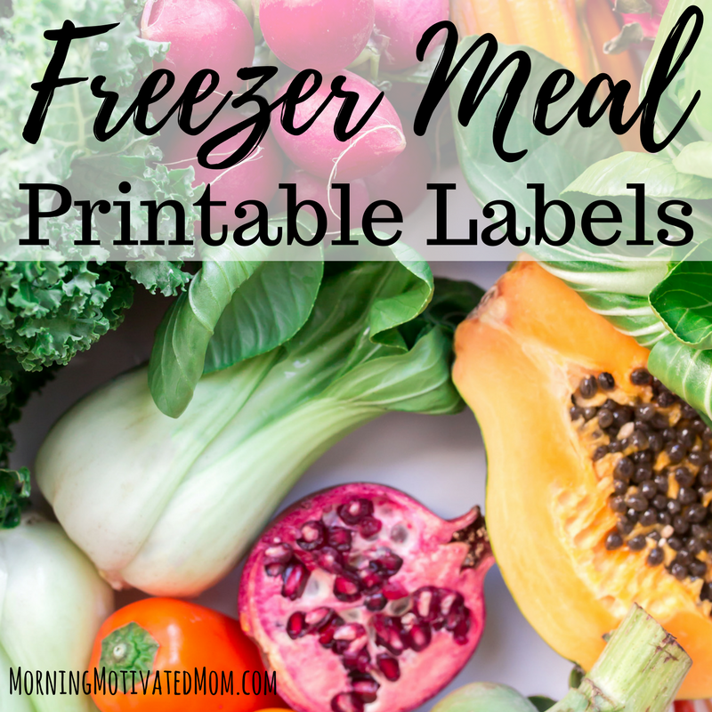 Free Printable Freezer Meal Labels