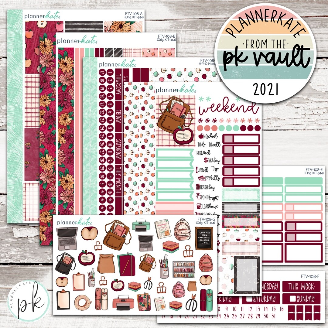 FTV 108 Apples Weekly Kit Planner Stickers Vault Kit KIT 344 Etsy