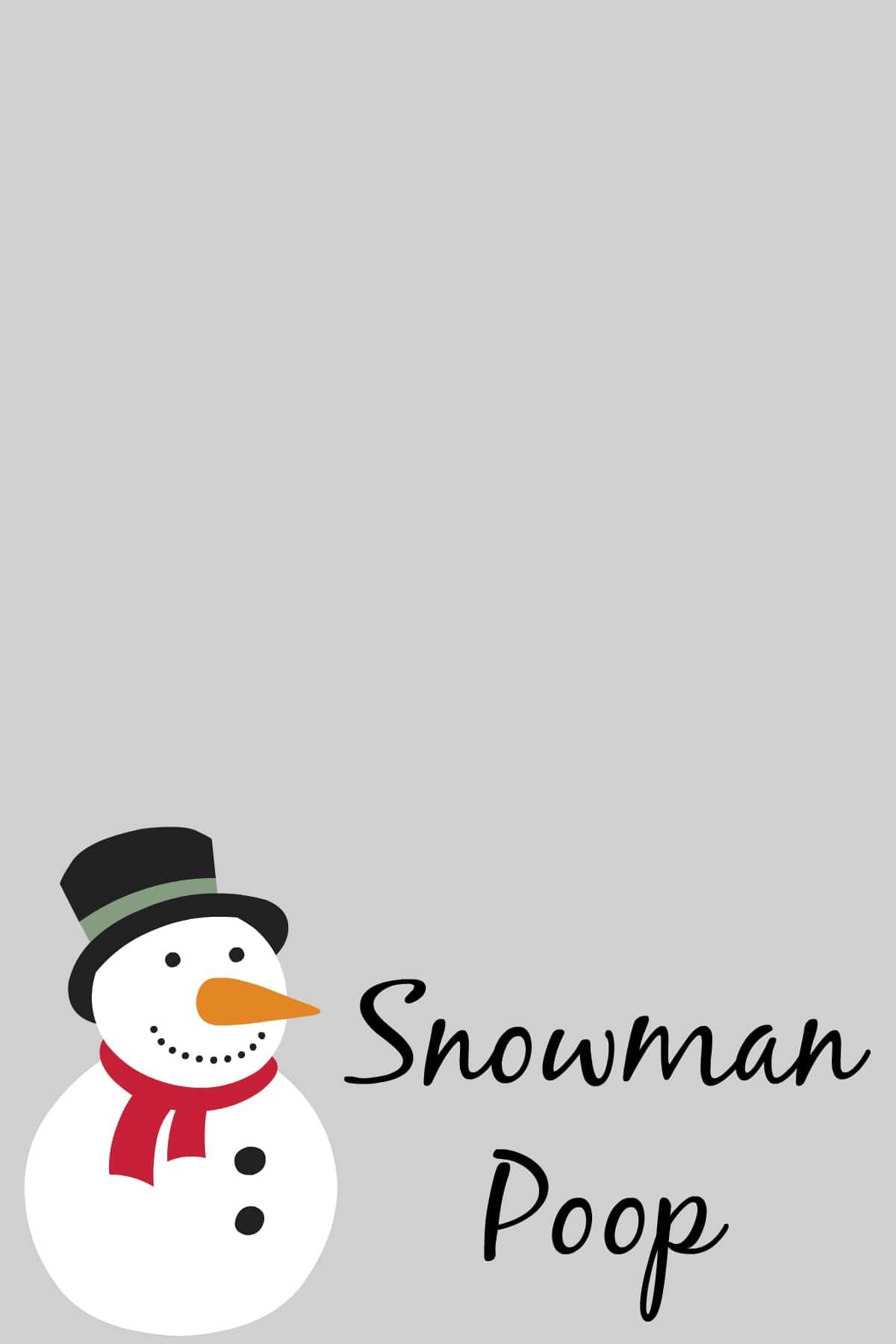 Fun For Kids Snowman Poop With Printable