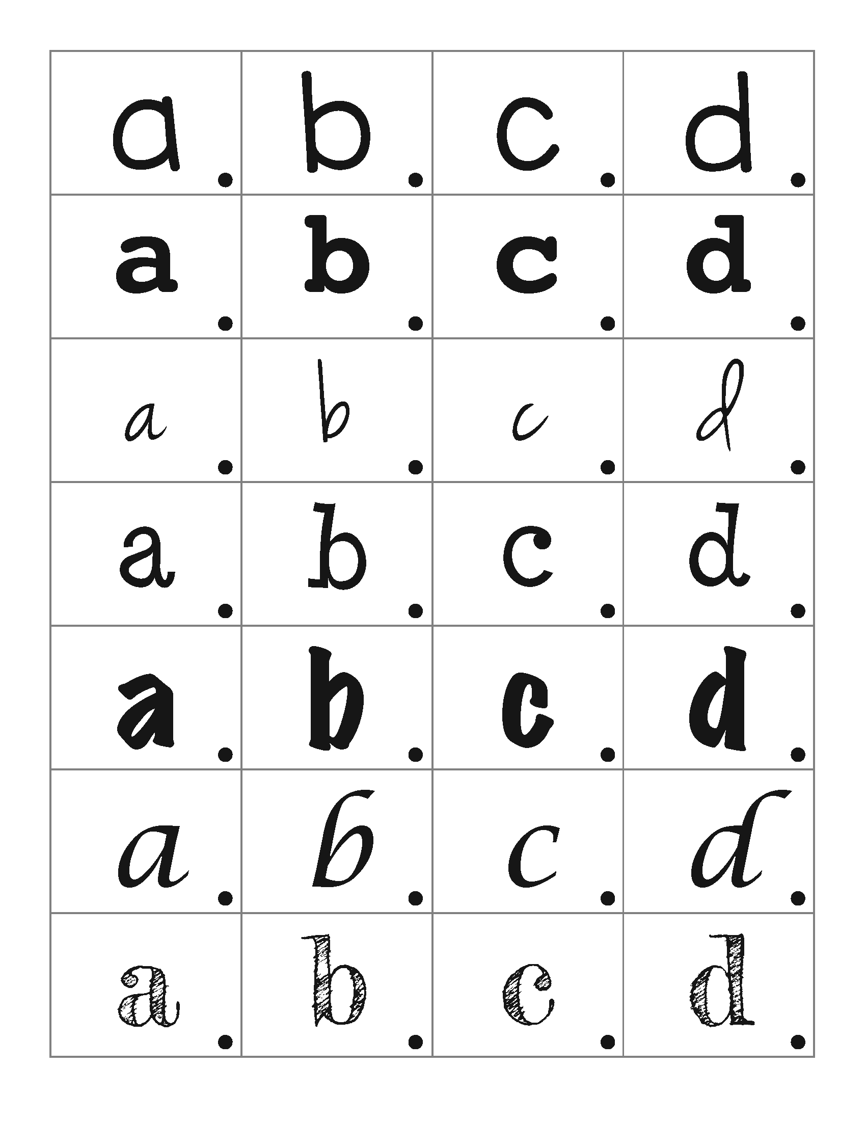 Funky Fonts Letter Sorting Activity With Free Printable 101 Ways To Teach The Alphabet Gift Of Curiosity