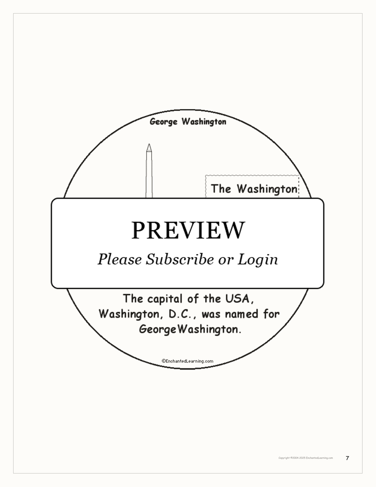 George Washington Free Printable Book