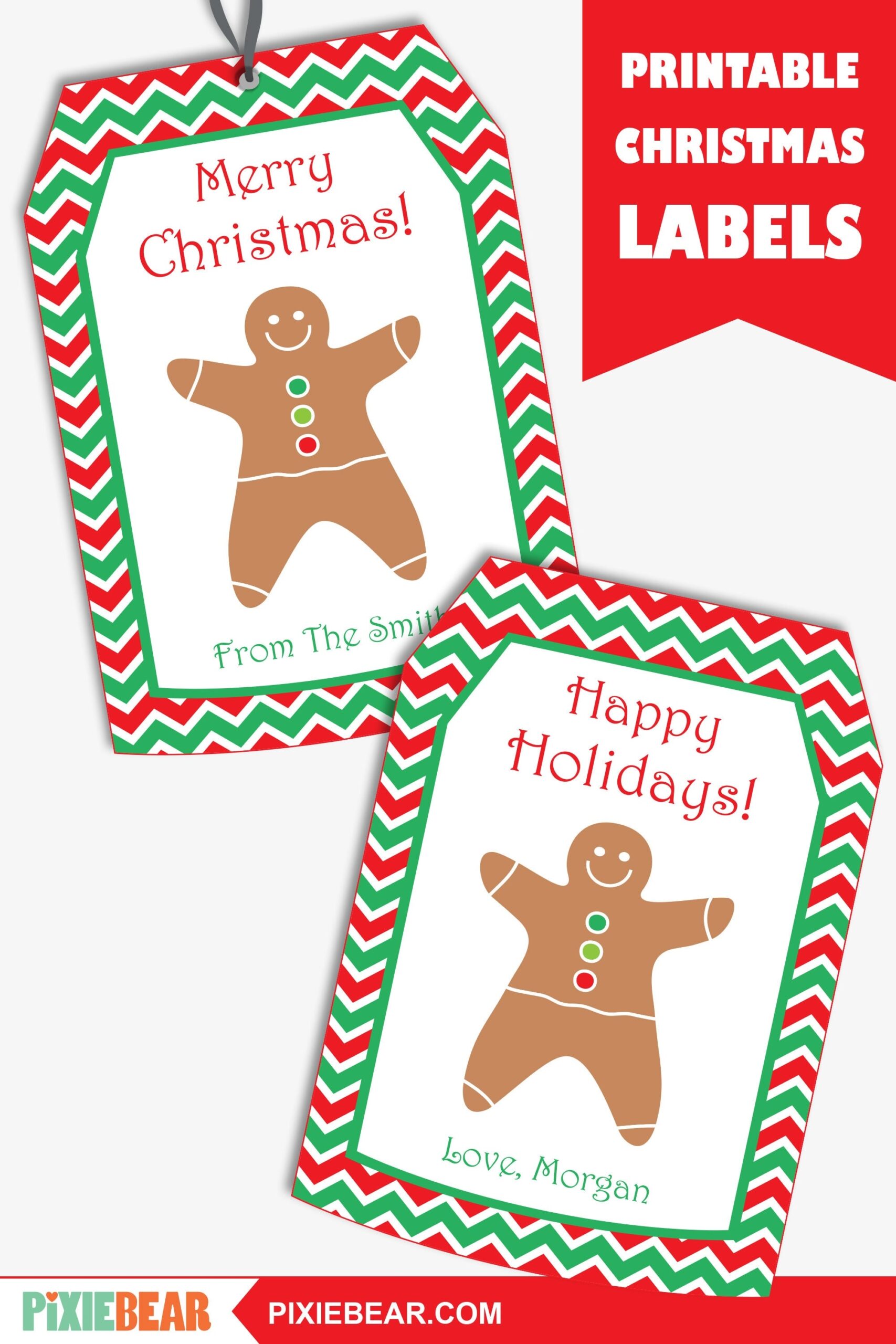 Gingerbread Man Tag Printable Christmas Gift Tag Editable Christmas Teacher Tags Personalized Christmas Labels Holiday Tags Template Etsy Ireland