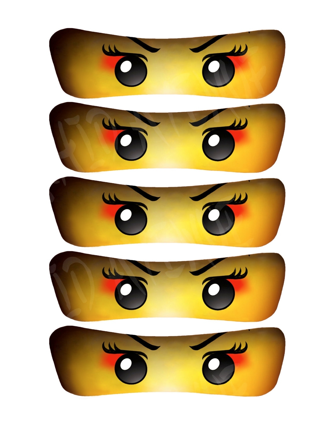 Girl Ninja samurai Eyes 5 SIZES INSTANT DOWNLOAD High Resolution Etsy