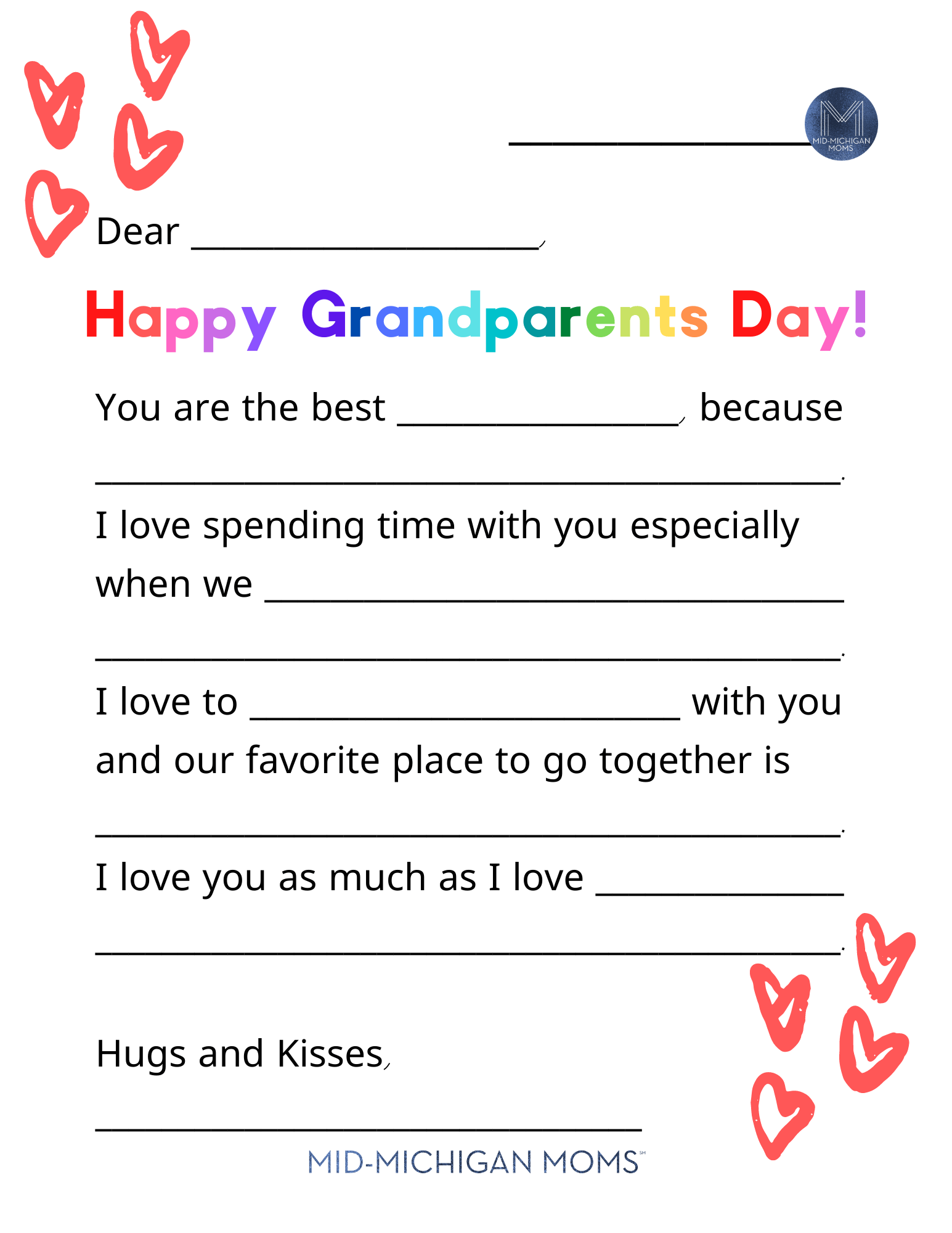 Grandparents Day A Printable To Help Celebrate 
