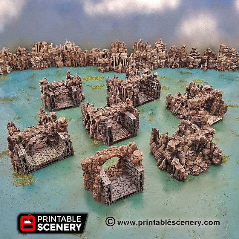 Grotto Cavern Transitions Printable Scenery