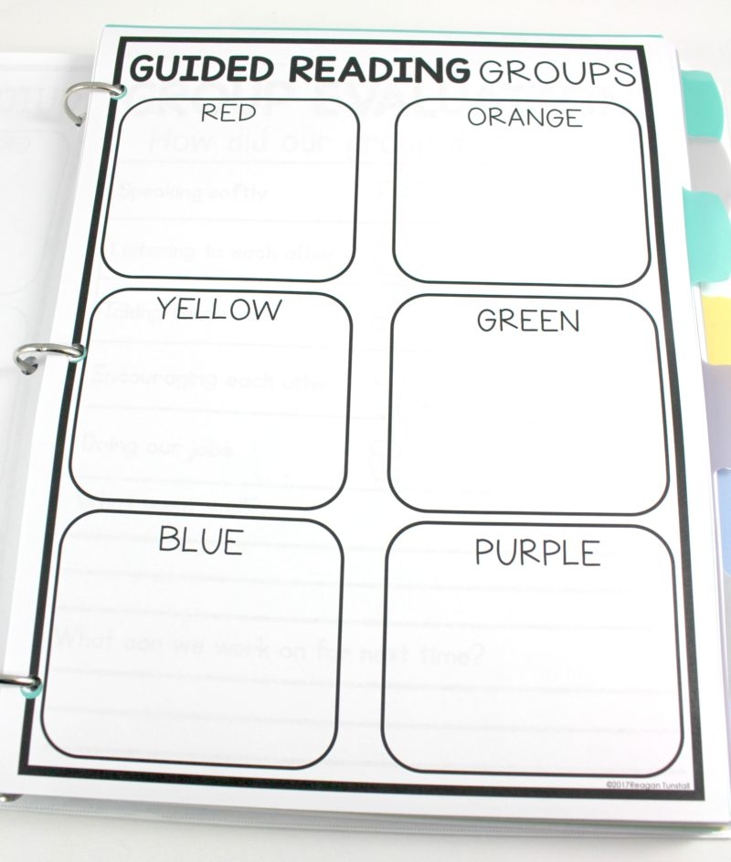 Guided Reading Binder Free Printables