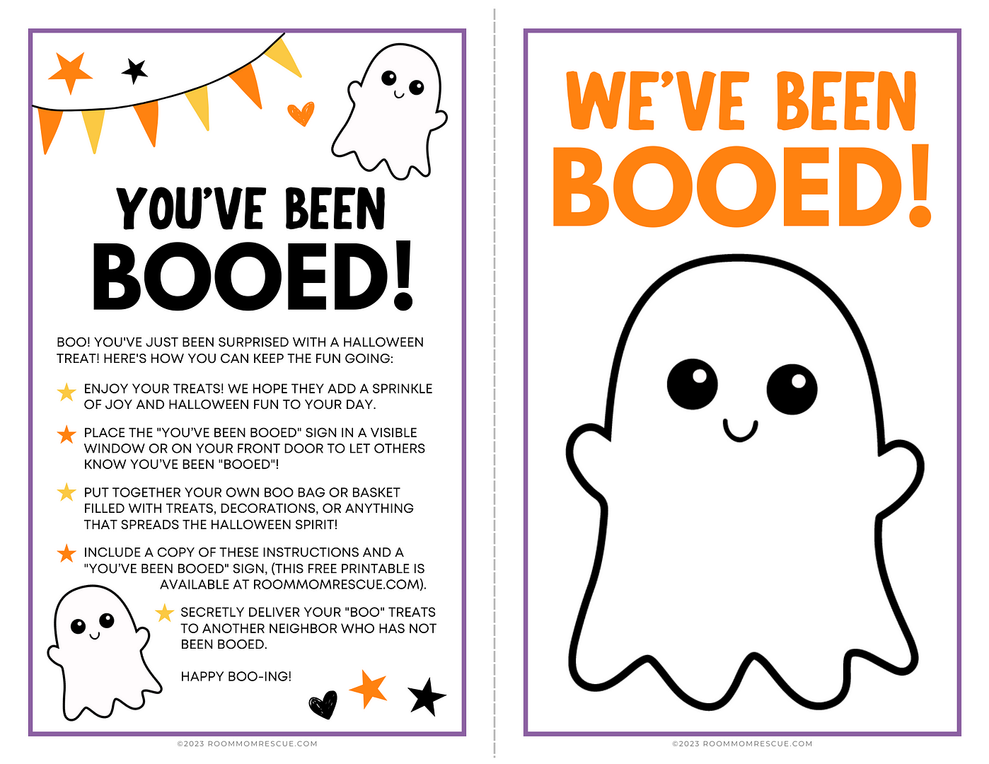 Halloween Activities You ve Been Booed Free Printable Signs Door Hangers And Gift Tags