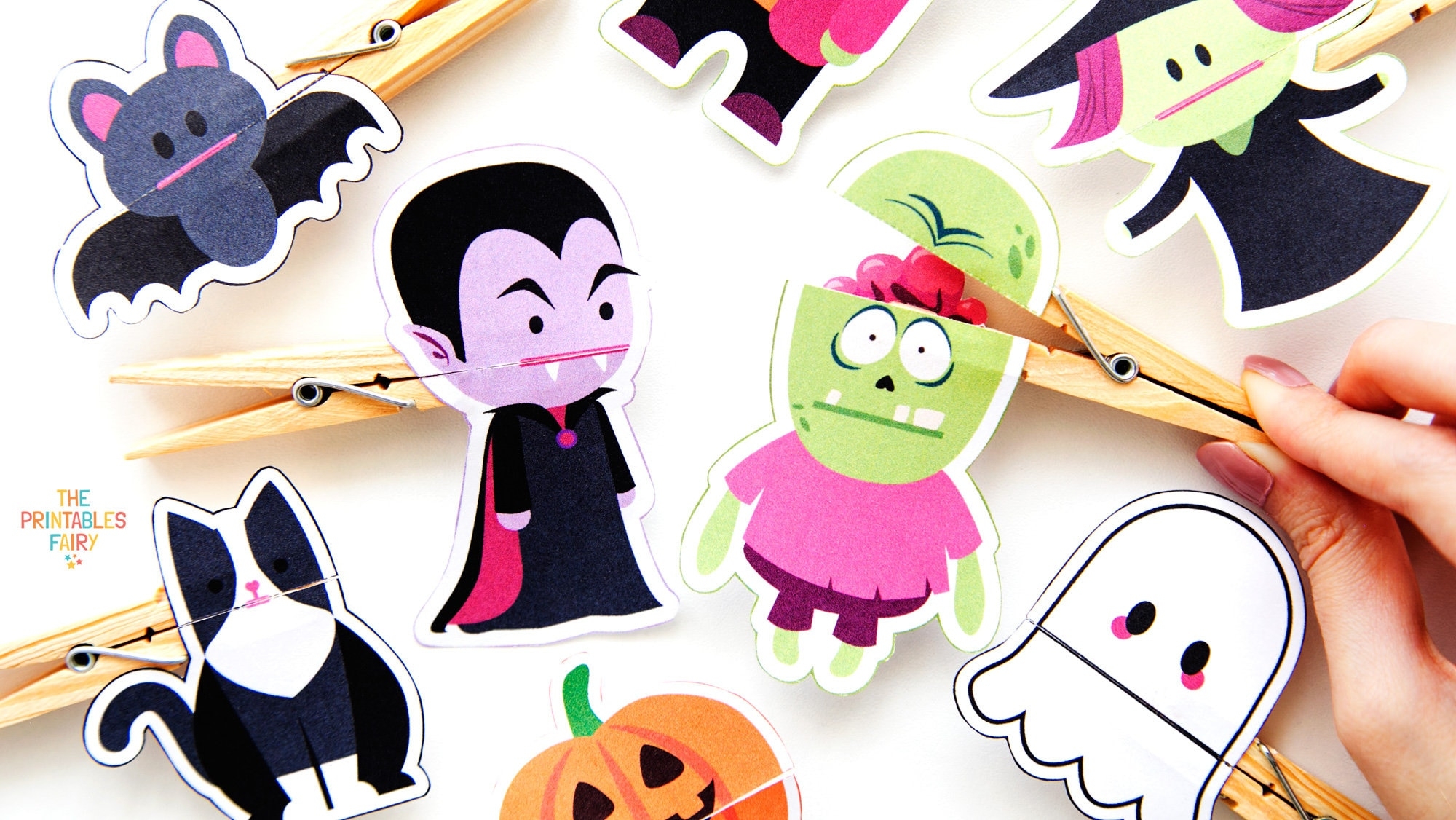 Halloween Clothespin Puppets Printable Templates Etsy