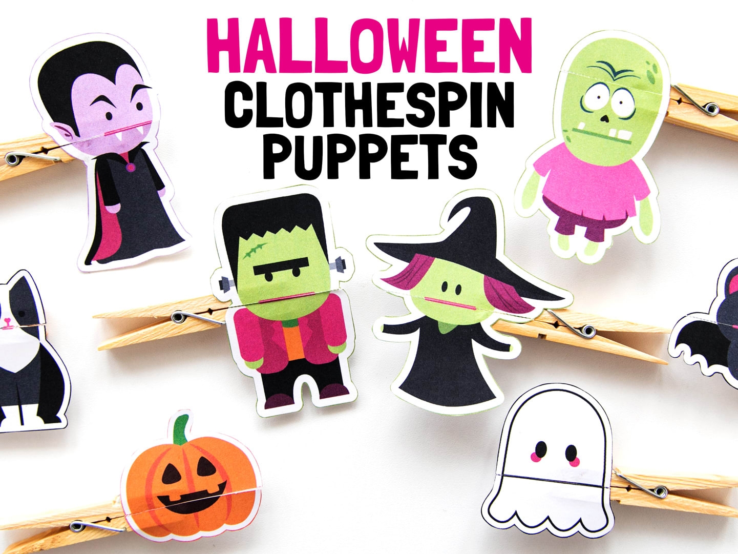 Halloween Clothespin Puppets The Printables Fairy