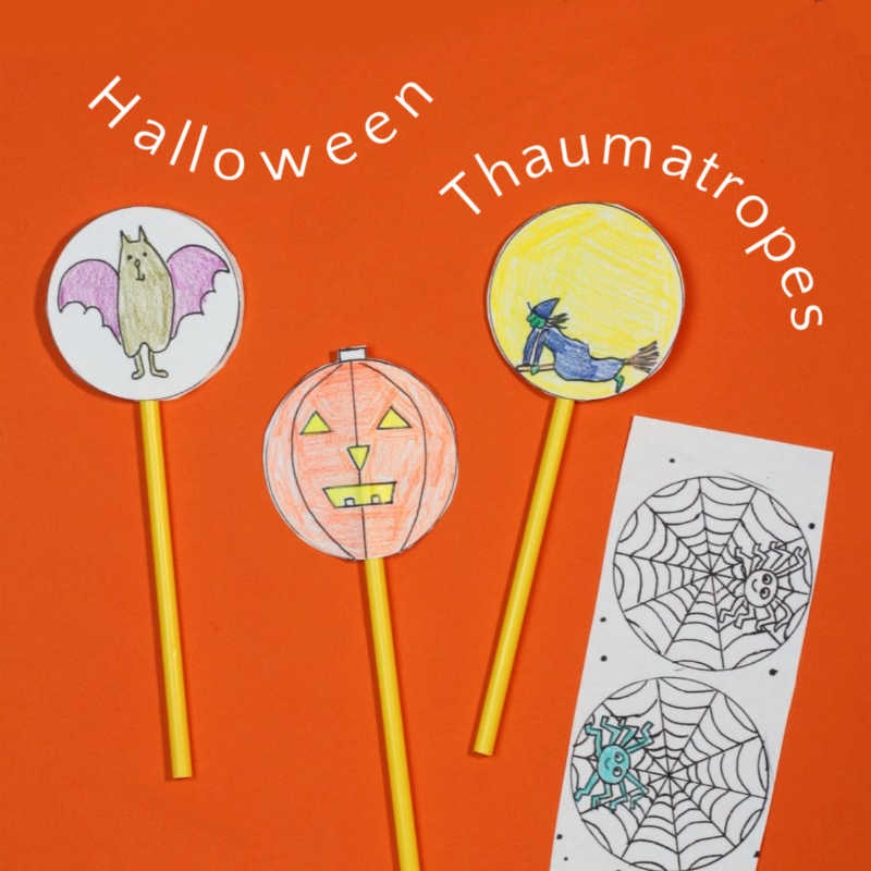 Halloween Thaumatropes STEAM Project With Printable Template