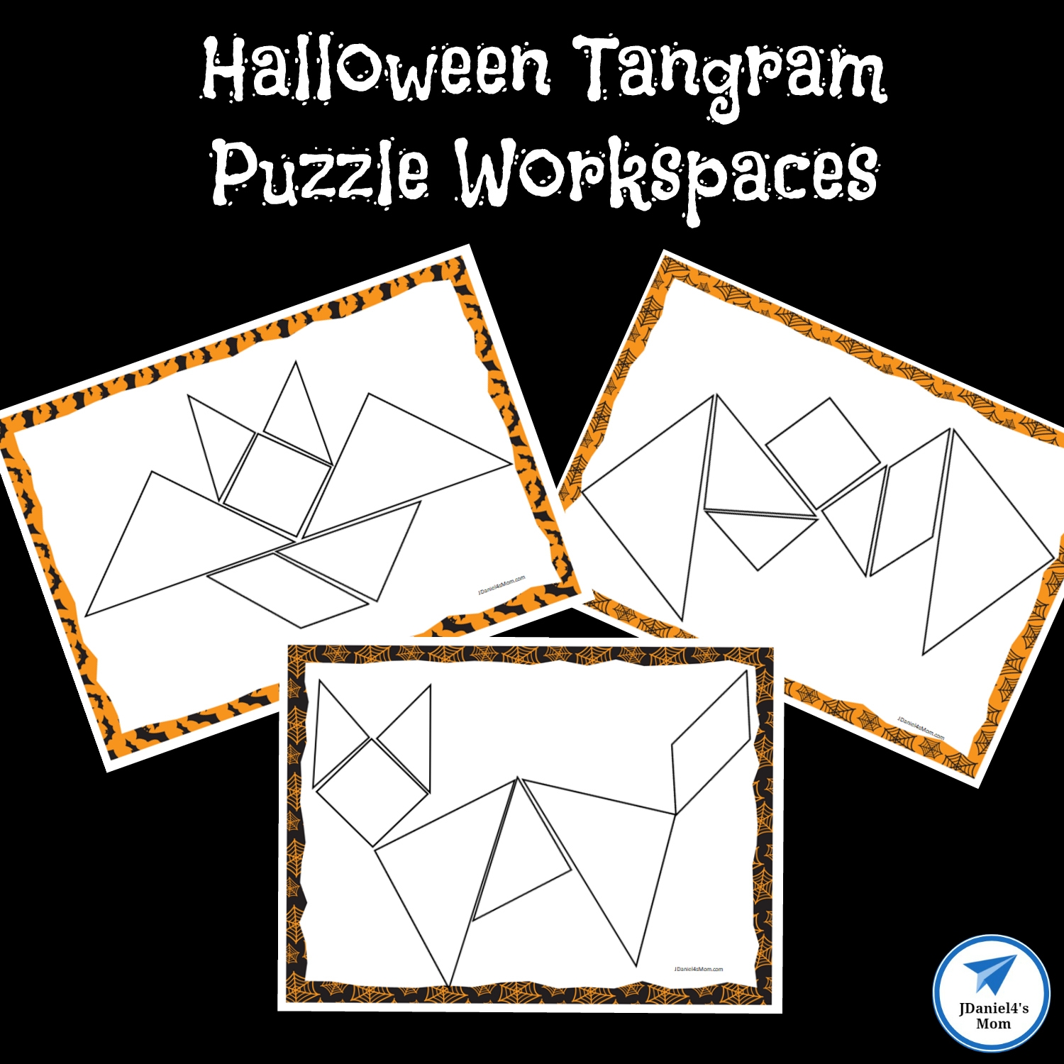Halloween Themed Printable Tangram Puzzles JDaniel4s Mom