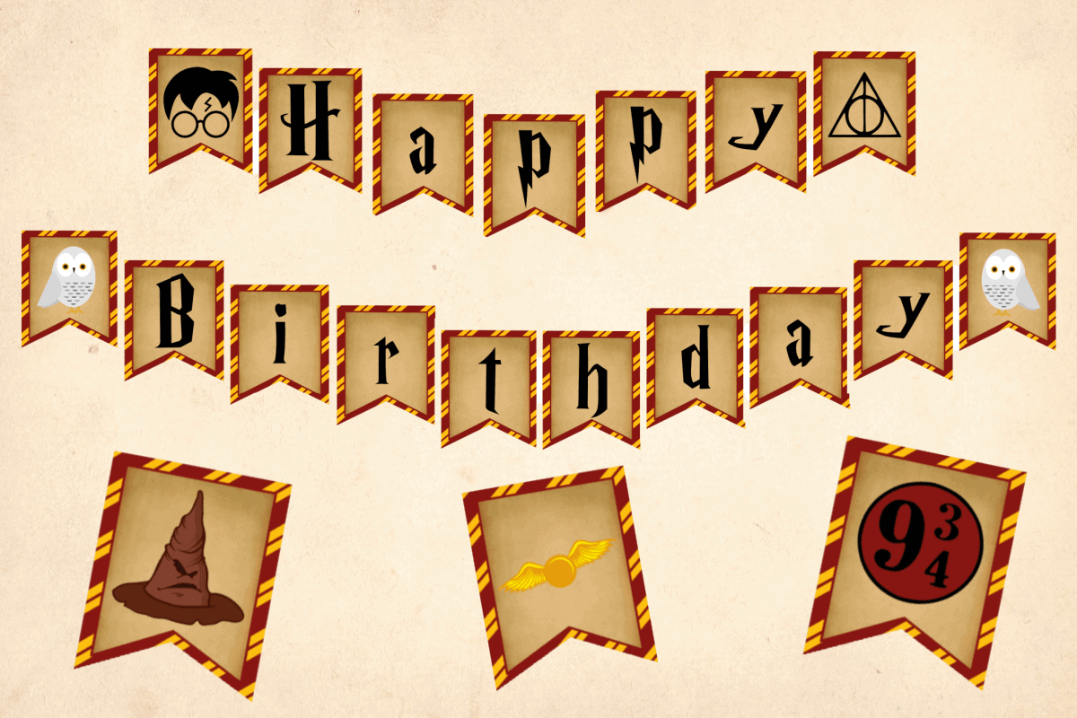 Harry Potter Banner Free Printable Party Decor Fun Money Mom