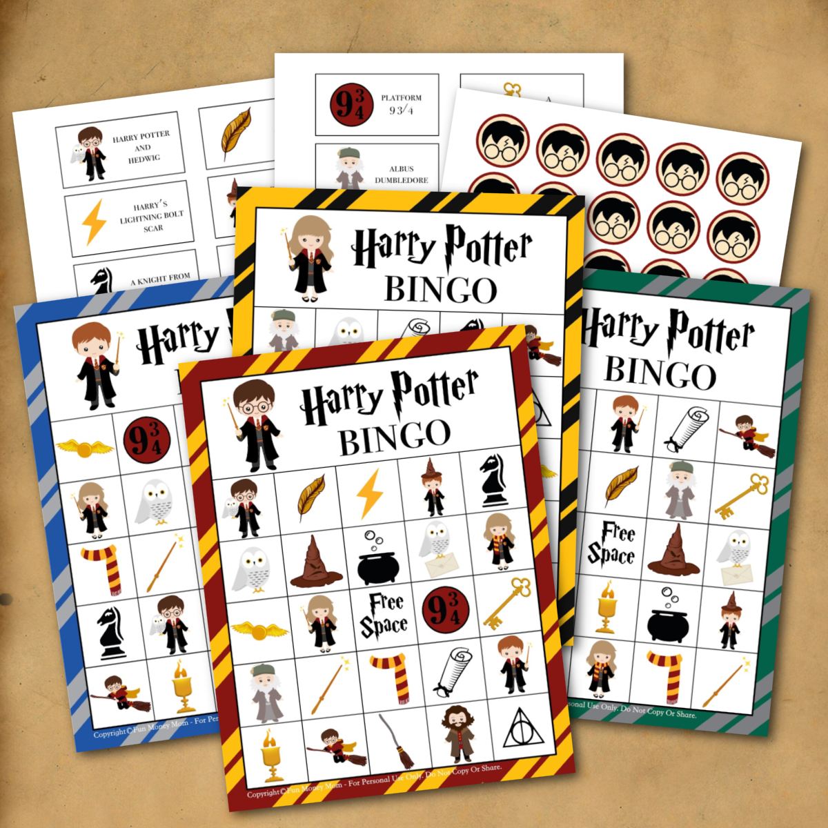 Harry Potter Bingo free Printable Fun Money Mom