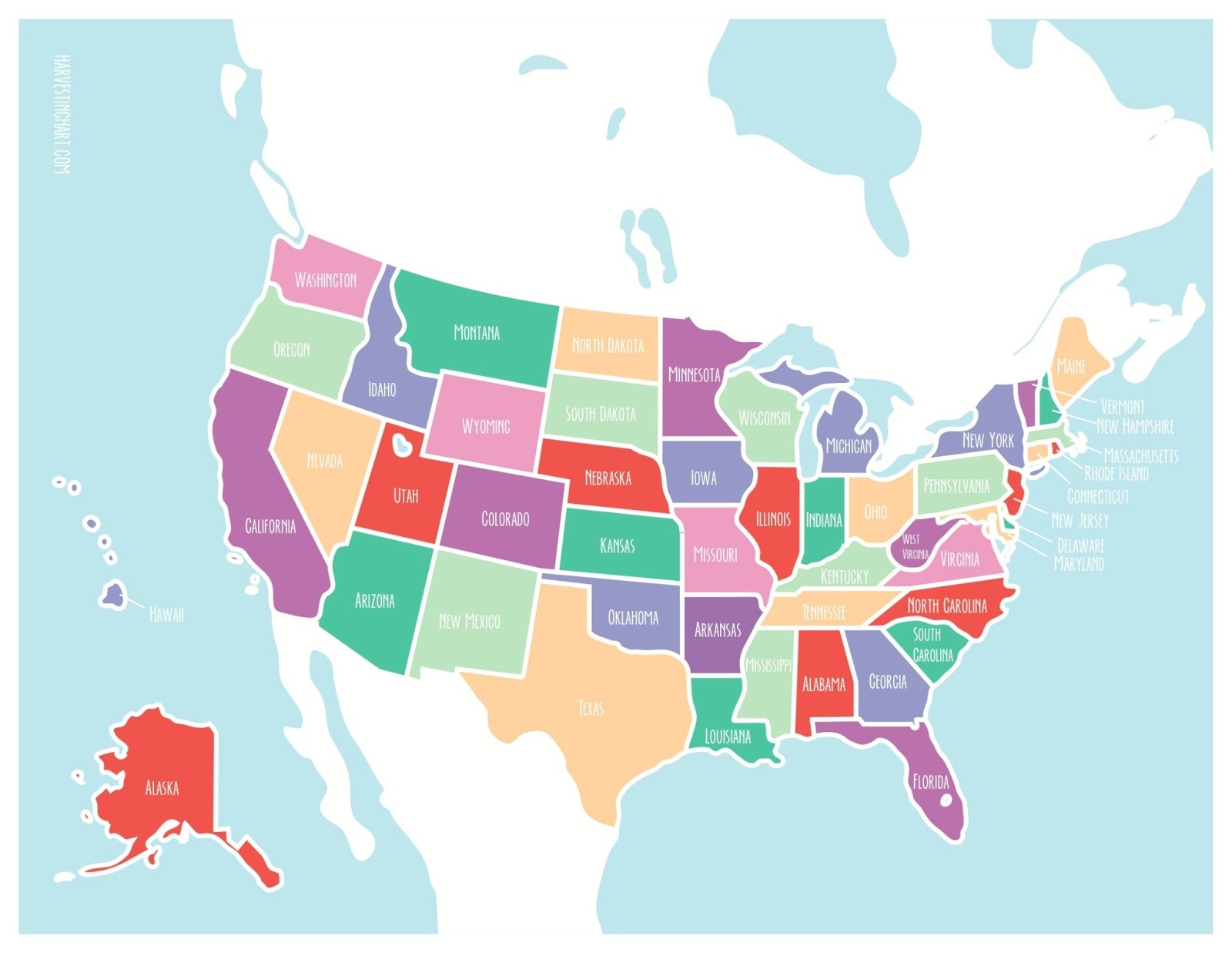 Free Printable Map Usa