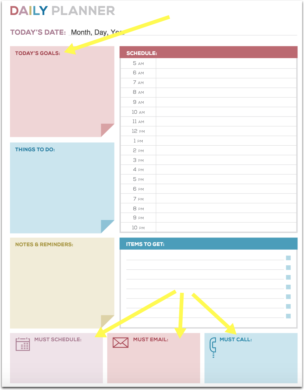 Free Personal Planner Printables