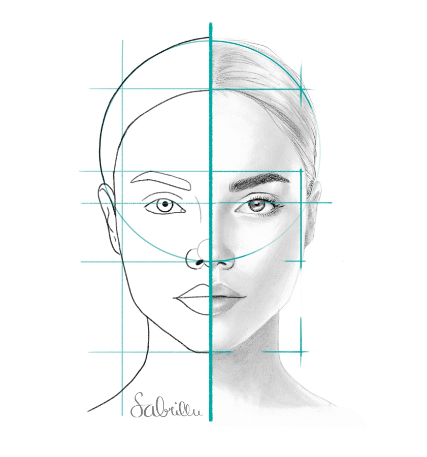 How To Draw A Beautiful Female Face Step by step Draw With Sabrillu